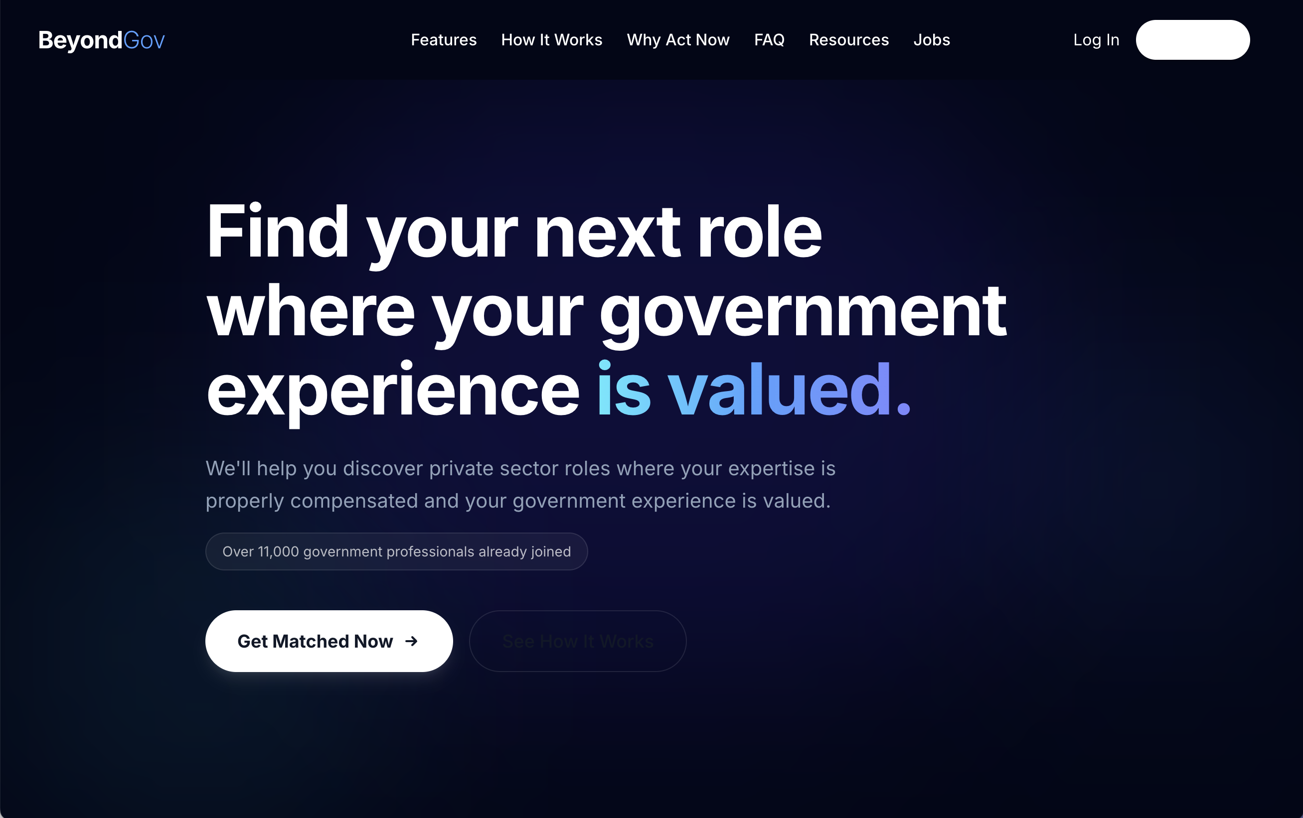 BeyondGov landing page